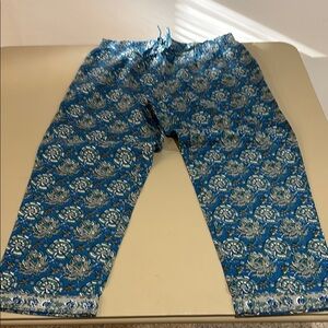 Sundance Floral Blue Patterned Pants NWT Size XS